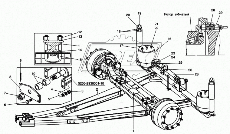 5256-2909105-13 Палец реактивной штанги 105 Ликино ЛиАЗ ОАО